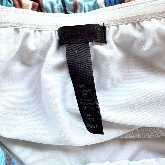 Soma Blue Brown Stripe Maxi Dress Convertible Strapless Spring Size Small - Picture 6 of 6